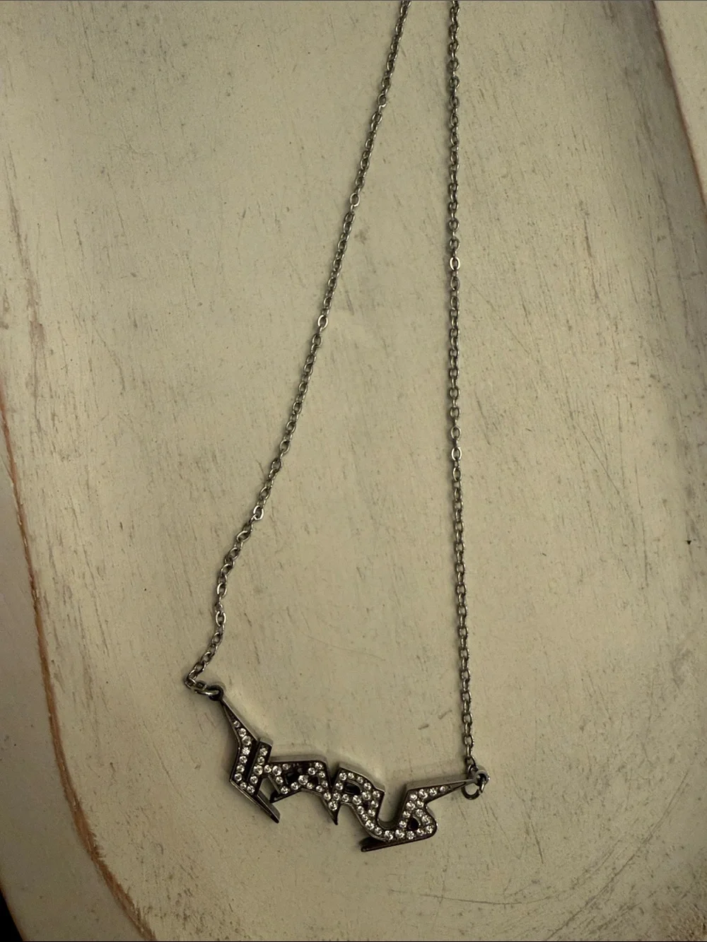 Delicate Silver Crystal Accent Necklace - Women's Jewelry